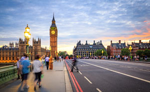 Atardecer sobre el Palacio de Westminster y el Big Ben