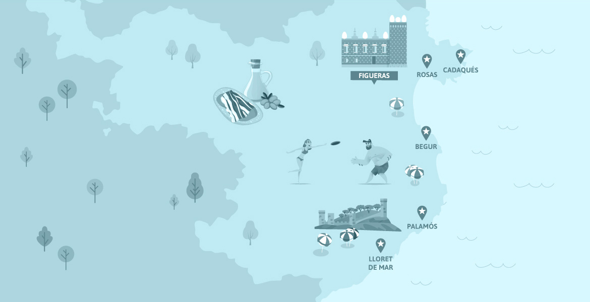 mapa costa brava